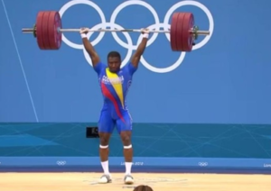 Oscar Figueroa compitiendo en los olímpicos de 2012